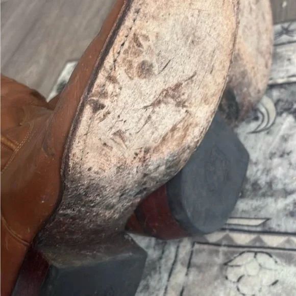 Men's Brown Leather Western Boots - Picture 5 of 5